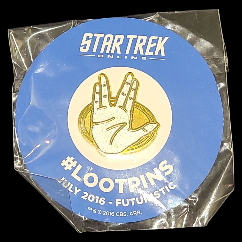 New Loot Crate July 2016 Futuristic Star‎ Trek Spock Vulcan Lapel Enamel Pin